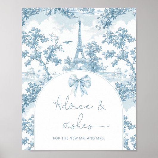 Toile blue Paris - Ratschläge und Wünsche für Neue Poster (Vorne)
