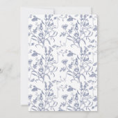 Toile Blue Wedding Einladung (Rückseite)