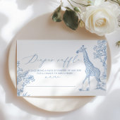 Toile Blue whimsical Safari Diaper Begleitkarte