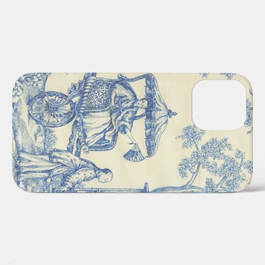 Toile - Blue & White Case Mate iPhone Case (Rückseite (Horizontal))