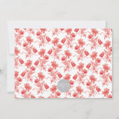 Toile Bow Wreath Weihnachtskarte Einladung (Rückseite)