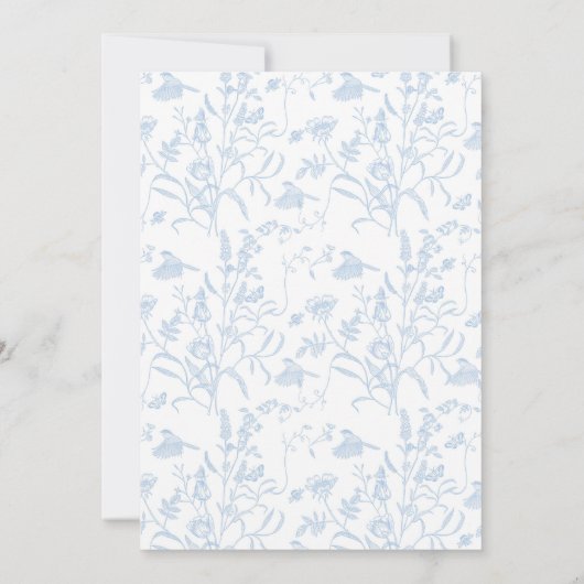 Toile Brautparty Brunch Einladung (Rückseite)