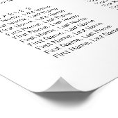 Toile & Calligrafie Hochzeitskarten Poster (Ecke)