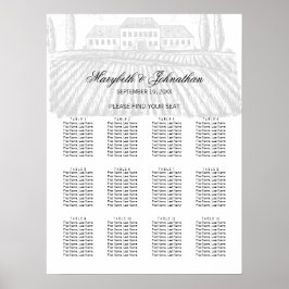 Toile & Calligrafie Hochzeitskarten Poster