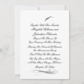 Toile & Calligrafy Blüh Wedding Einladung (Vorderseite)