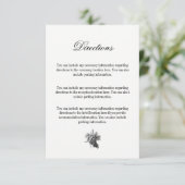 Toile & Calligrafy Wedding Directions Card RSVP Karte (Stehend Vorderseite)