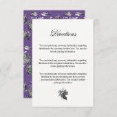 Toile & Calligrafy Wedding Directions Card RSVP Karte (Vorne/Hinten)