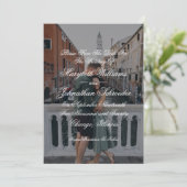 Toile & Calligraphie Save the Date Fotokarte (Stehend Vorderseite)