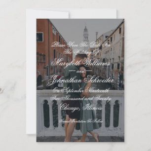 Toile & Calligraphie Save the Date Fotokarte