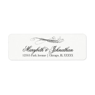 Toile & Calligraphy Wedding-Rücksendeadresse