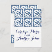 Toile China Delfts blauen und weißen Vögel Einladung (Vorne/Hinten)