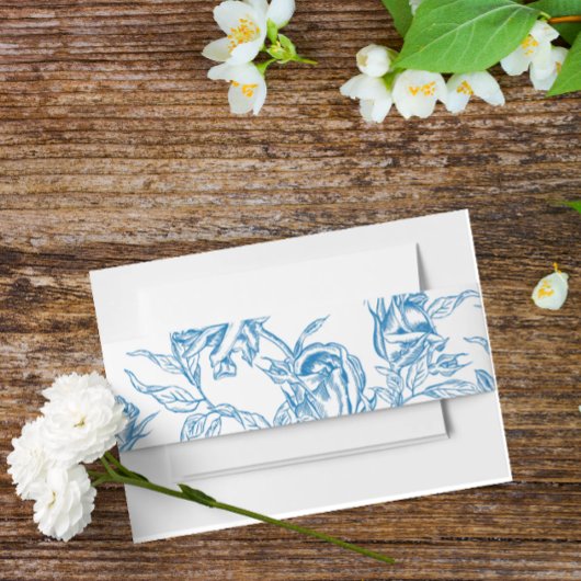 Toile Chinoiserie French Blue Bly Band