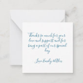 Toile Chinoiserie French Blue Vielen Dank Mitteilungskarte (Rückseite)