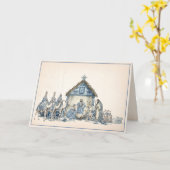 Toile | Chinoiserie Nativity Karte (Gelbe Blume)
