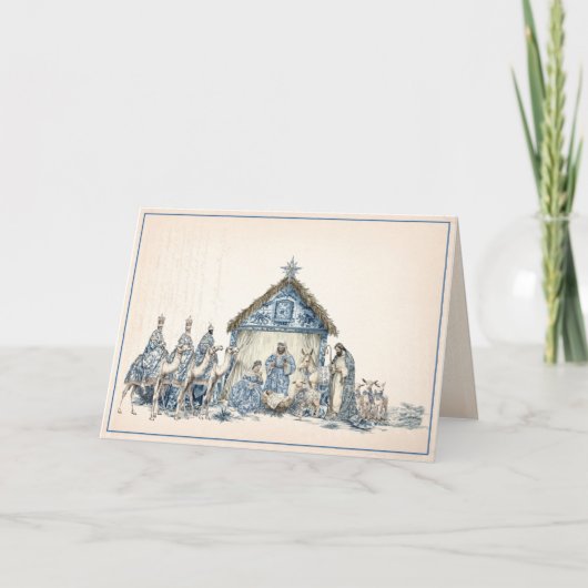 Toile | Chinoiserie Nativity Karte (Vorderseite)