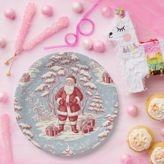 Toile Christmas Pappteller (Party)