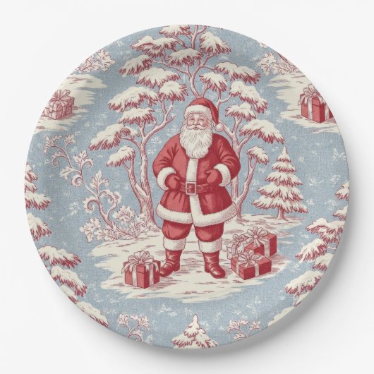 Toile Christmas Pappteller (Vorderseite)