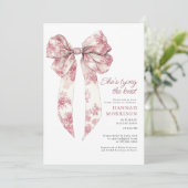 Toile Coquette Brautparty Einladung (Stehend Vorderseite)
