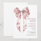 Toile Coquette Brautparty Einladung (Vorne/Hinten)