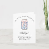 Toile Coquette Soda wird meine Bridesmaid-Karte se Karte (Vorderseite)