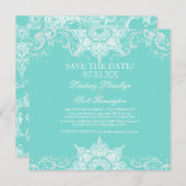 Toile Damask Swirl Speichern Sie die Daten Save The Date (Vorne/Hinten)