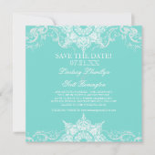 Toile Damask Swirl Speichern Sie die Daten Save The Date (Vorderseite)