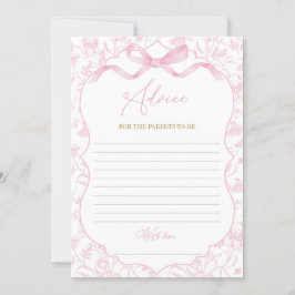 Toile De Jouy Advice Baby Showspiel Einladung