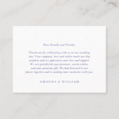 Toile de jouy art Danke Platzkarte (Rückseite)