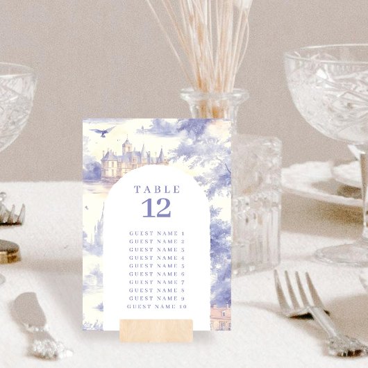 Toile de jouy Art Seekarten Kartennummer Tischnummer