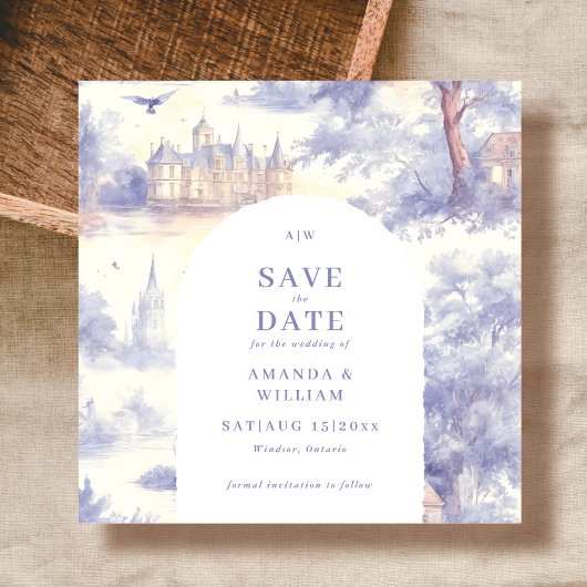 Toile de Jouy Art Wedding Save The Date