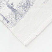 Toile de Jouy Baby Blanket mit Geburtsdatum Fleecedecke (Ecke)