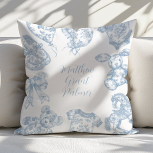 Toile de Jouy Baby Boy Kissen