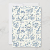 Toile De Jouy Baby Dusche Einladung (Rückseite)