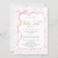 Toile De Jouy Babydusche mit Bow Girl