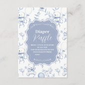 Toile De Jouy Bear Babydusche Diapper Raffle Begleitkarte (Vorderseite)