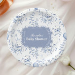 Toile De Jouy Bear Babydusche Pappteller<br><div class="desc">Fügen Sie Ihrer Babydusche eine Touch Eleganz mit unseren Toile De Jouy Bow Baby Shower Paper Tellern hinzu. Diese Teller sind im klassischen und aufwändigen Toile De Jouy-Stil gestaltet und bestechen durch reizvolle Pastoralszenen, die zeitlose Eleganz und Charme verkörpern. Der zarte Bogen-Akzent steigert das Design und macht diese Teller zu...</div>