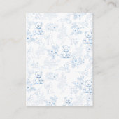 Toile De Jouy Bear Blue Diaper Begleitkarte (Rückseite)
