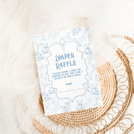 Toile De Jouy Bear Blue Diaper Begleitkarte