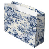Toile de jouy, blau und weiß, Porzellan, Große Geschenktüte (Rückseite Schrägansicht)