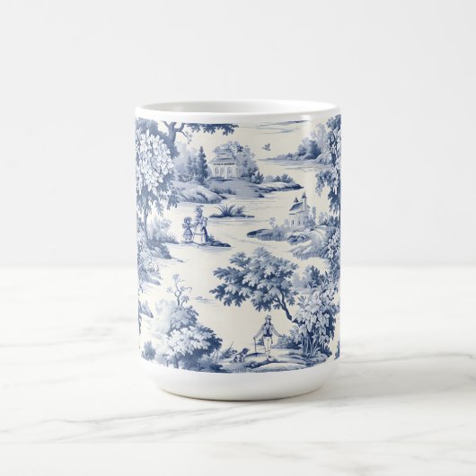 Toile de jouy, blau und weiß, Porzellan, Kaffeetasse (Mittel)