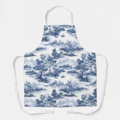 Toile de jouy, blaue China, Porzellan, blaue Weide Schürze (Vorderseite)