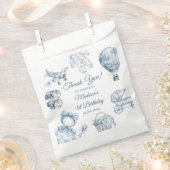 Toile De Jouy Blaue Geburtstagsfeier Geschenktütchen (Ausgeschnitten)