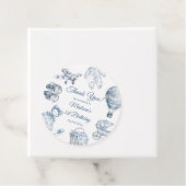 Toile De Jouy Blue Birthday Party Geschenkanhänger (Beispiel)