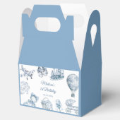 Toile De Jouy Blue Birthday Party Geschenkschachtel (Geöffnet)