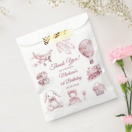 Toile De Jouy Blue Birthday Party Geschenktütchen