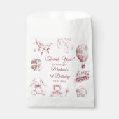 Toile De Jouy Blue Birthday Party Geschenktütchen (Vorderseite)