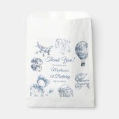 Toile De Jouy Blue Birthday Party  Geschenktütchen (Vorderseite)