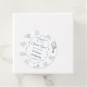 Toile De Jouy Blue Bow Birthday Party Geschenkanhänger (Beispiel)