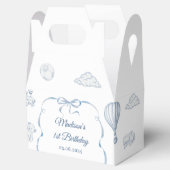 Toile De Jouy Blue Bow Birthday Party Geschenkschachtel (Geöffnet)