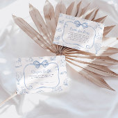 Toile de Jouy Blue Bow Chinoiserie Bücher für Baby Begleitkarte